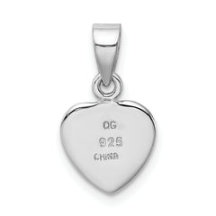 Sterling Silver Rhodium-plated Antiqued Love My Dog Pendant