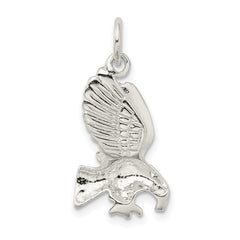 Sterling Silver Polished and Diamond-cut Eagle Pendant