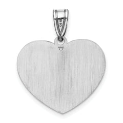 Sterling Silver 925 Autism Heart Pendant with Multi-Color Enamel Finish