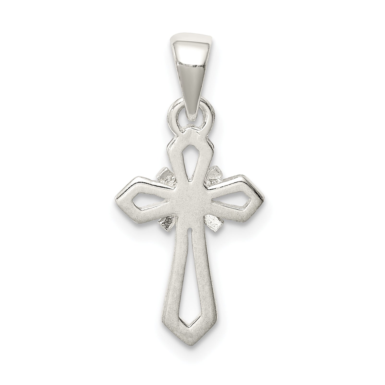 Sterling Silver Polished Cross Pendant