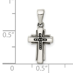 Sterling Silver Antiqued Cross Pendant