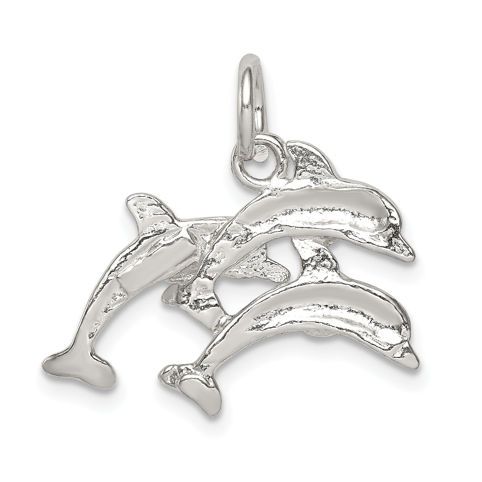 Elegant 925 Sterling Silver Dolphin Charm with Polished Anti-Tarnish Finish