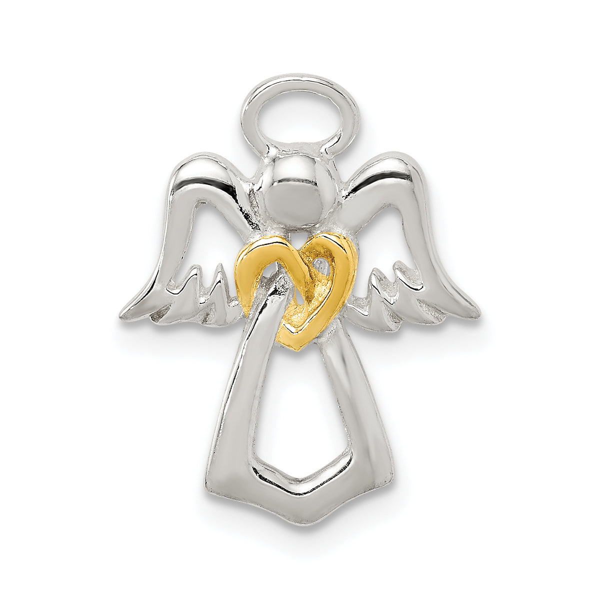 Sterling Silver & Gold tone Angel Chain Slide