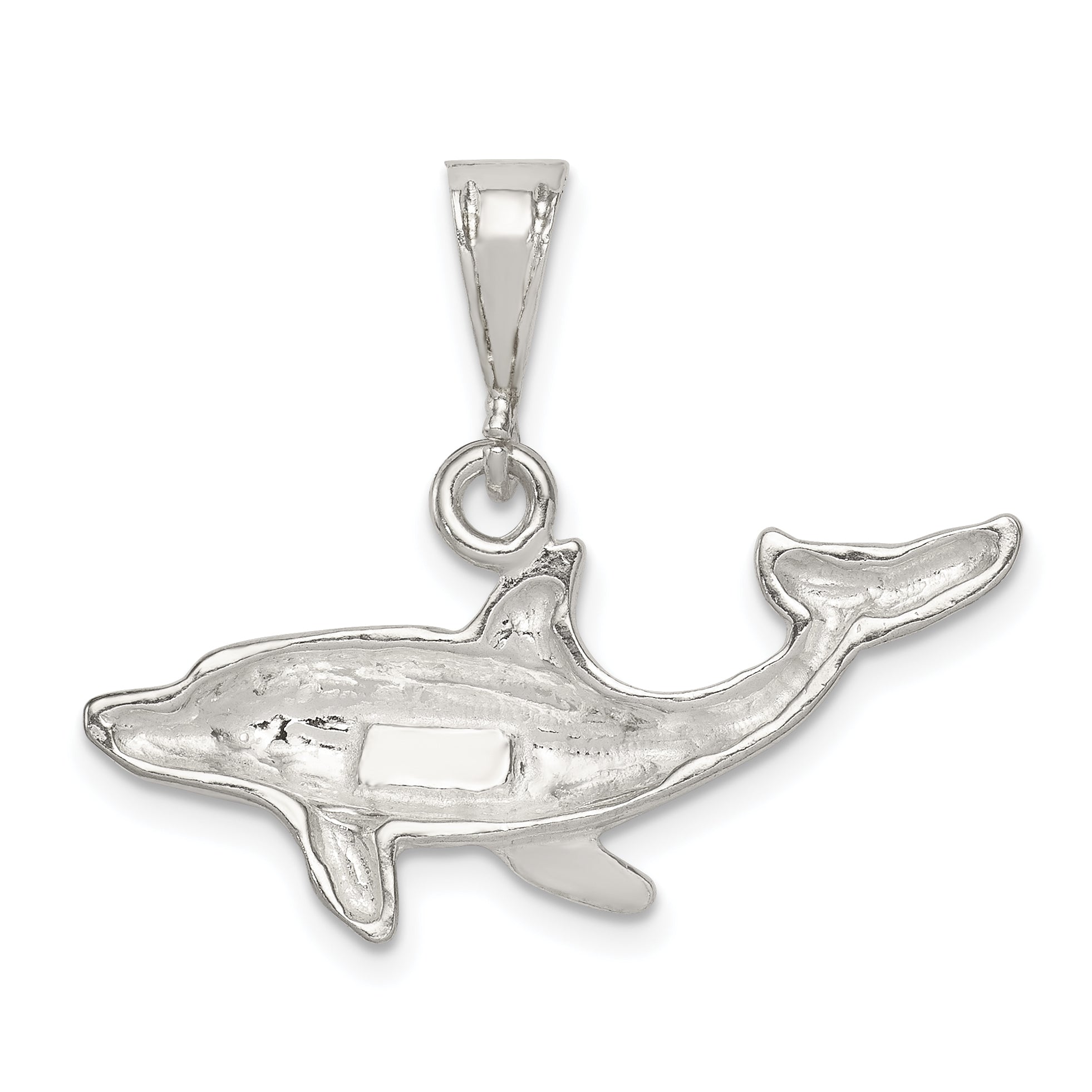 Sophia Jewelers Sterling Silver Dolphin Charm Polished Anti-Tarnish Pendant