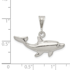 Sophia Jewelers Sterling Silver Dolphin Charm Polished Anti-Tarnish Pendant