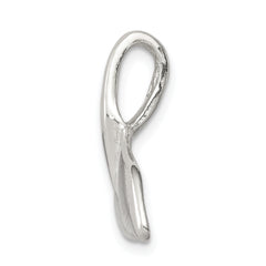 Sterling Silver Men's Whale Tail Charm with Polished Anti-Tarnish Finish