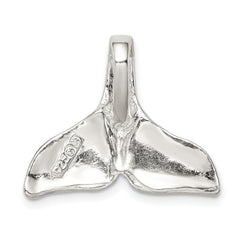 Sterling Silver Men's Whale Tail Charm with Polished Anti-Tarnish Finish