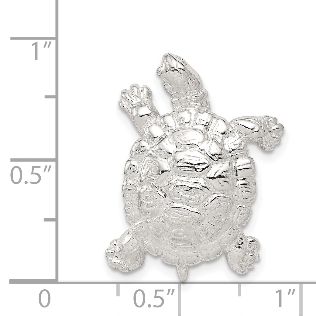 Sophia Jewelers 925 Sterling Silver Turtle Charm with Polished Finish and Anti-Tarnish Coating