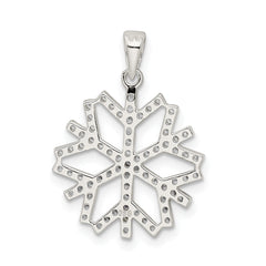 Sterling Silver CZ Snowflake Pendant