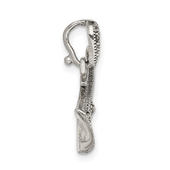 Sterling Silver Antiqued Marcasite Trumpet Pendant