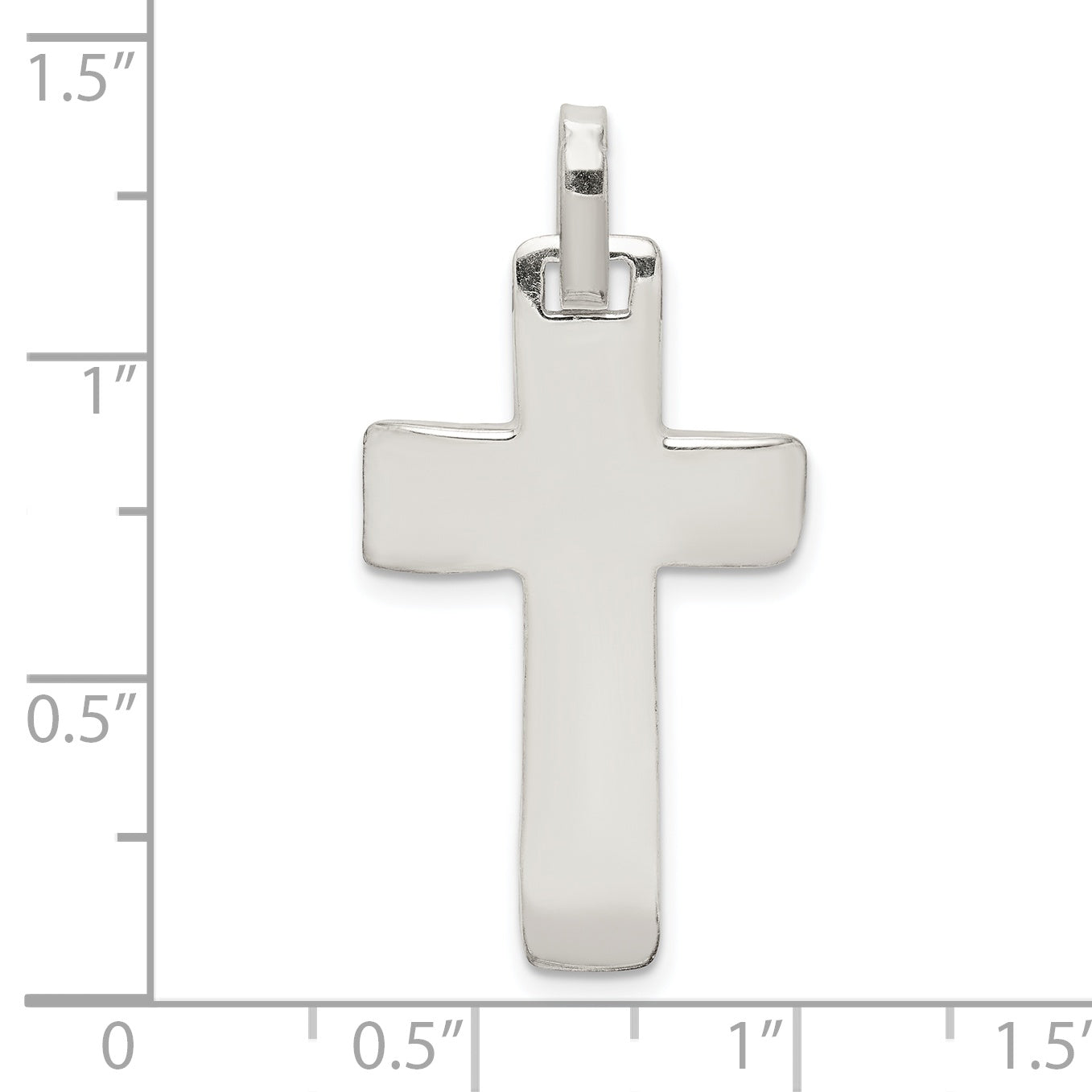 Sterling Silver Polished Cross Pendant