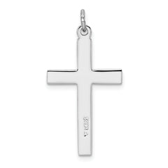 Sterling Silver Rhodium-plated Cross Pendant