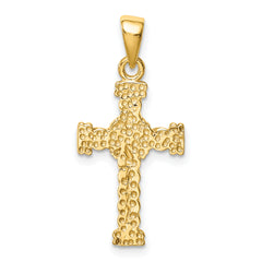 Sterling Silver & Gold Tone Twisted Cross Pendant