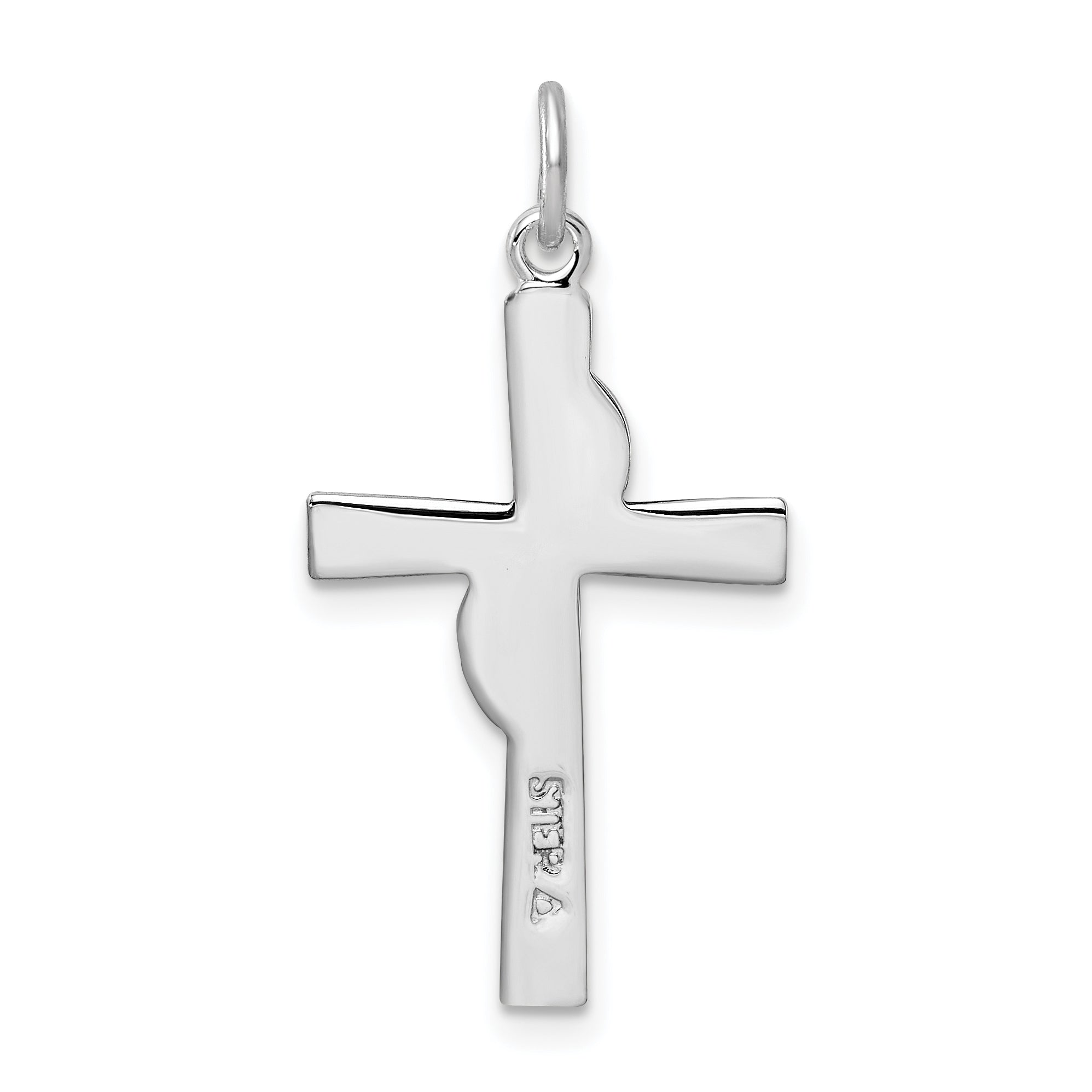 Sterling Silver Rhodium-plated & Gold Tone Cross Pendant