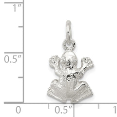 Sterling Silver 925 Frog Charm with Polished Finish Anti-Tarnish