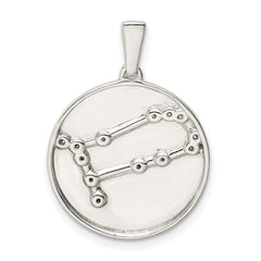 Sterling Silver Rhodium-plated & CZ Gemini Zodiac Pendant