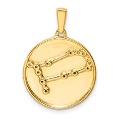 Sterling Silver Gold-plated & CZ Gemini Zodiac Pendant