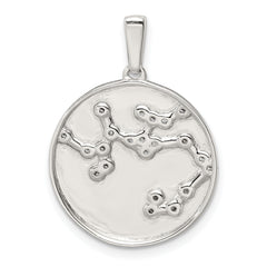 Sterling Silver Rhodium-plated & CZ Sagittarius Zodiac Pendant