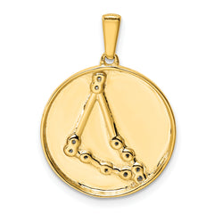 Sterling Silver Gold-plated & CZ Capricorn Zodiac Pendant