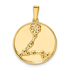 Sterling Silver Gold-plated & CZ Pisces Zodiac Pendant