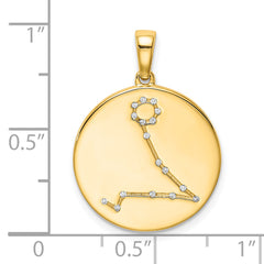 Sterling Silver Gold-plated & CZ Pisces Zodiac Pendant