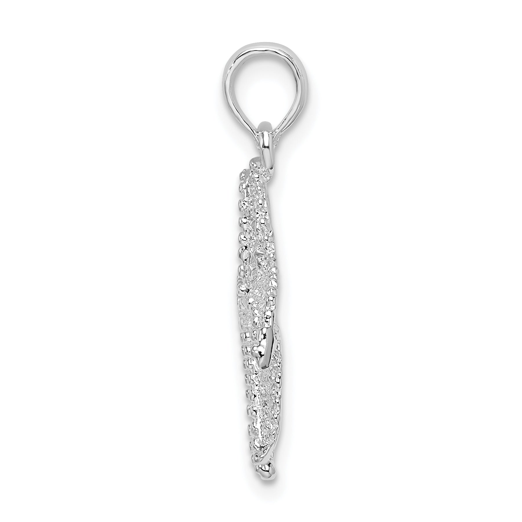 De-Ani Sterling Silver Rhodium-Plated Polished Pierced Starfish Pendant