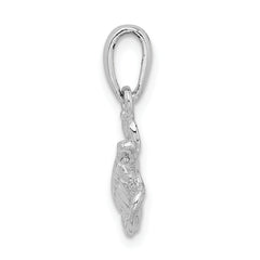 De-Ani Sterling Silver Rhodium-Plated Polished Sea Turtle Pendant