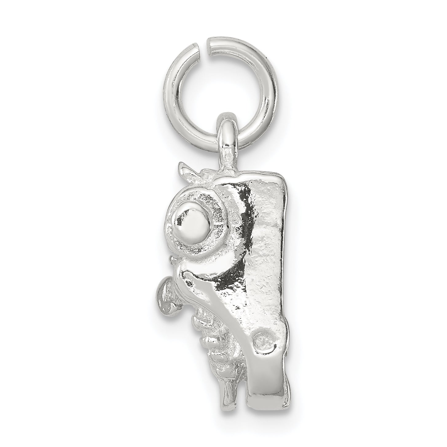 Sophia Jewelers Sterling Silver 925 Typewriter Charm with Polished 3D Finish