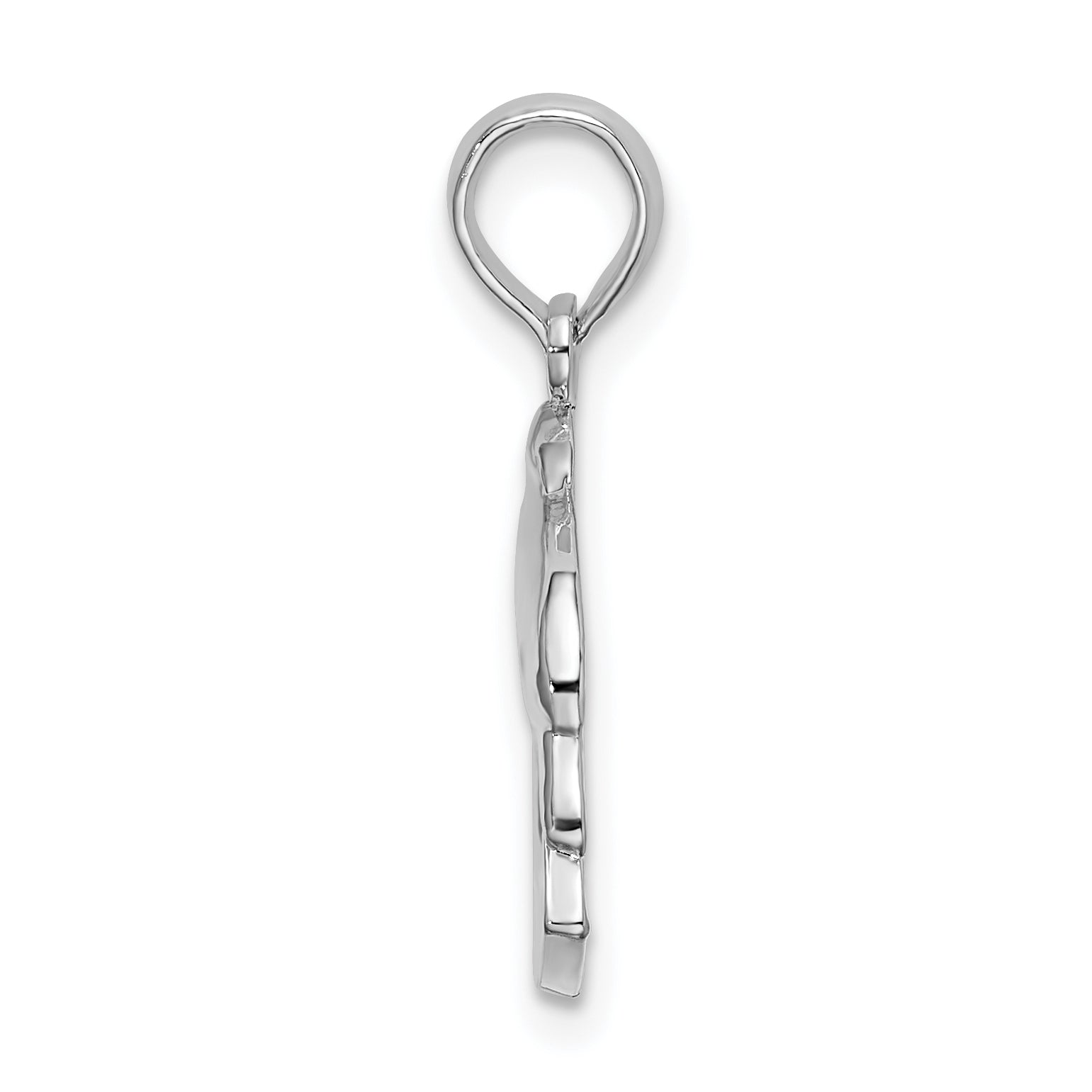 De-Ani Sterling Silver Rhodium-Plated Polished Key West Dolphin Pendant