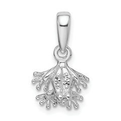 De-Ani Sterling Silver Rhodium-Plated Polished Mini Frog Pendant