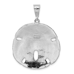 De-Ani Sterling Silver Rhodium-Plated Polished Sand Dollar Pendant