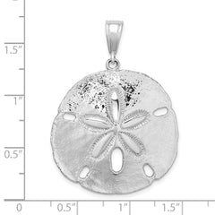 De-Ani Sterling Silver Rhodium-Plated Polished Sand Dollar Pendant