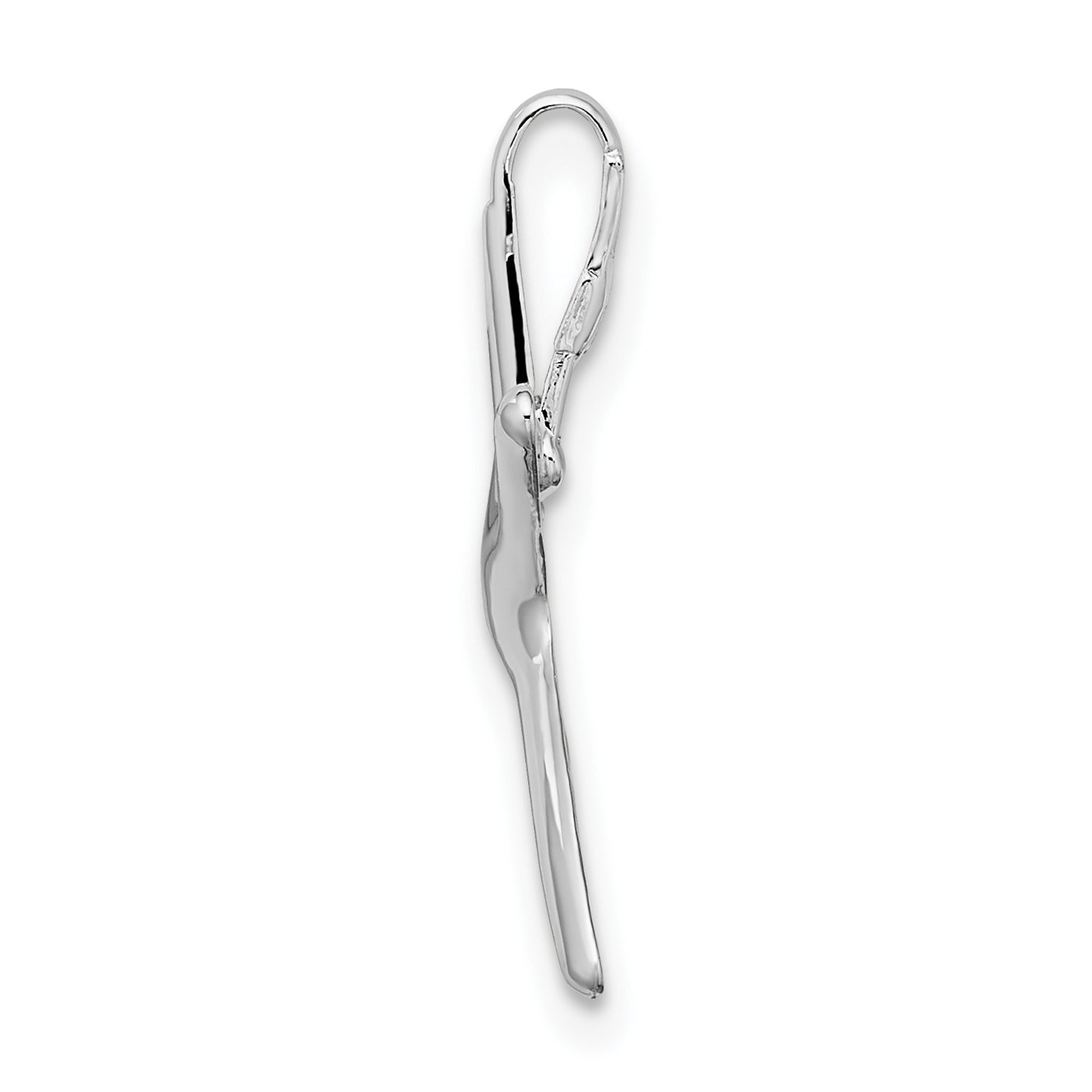 De-Ani Sterling Silver Rhodium-Plated Polished Dancing Starfish Slide