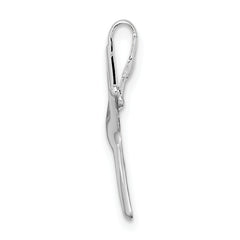 De-Ani Sterling Silver Rhodium-Plated Polished Dancing Starfish Slide