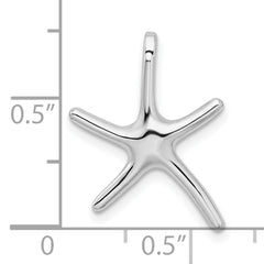 De-Ani Sterling Silver Rhodium-Plated Polished Dancing Starfish Slide