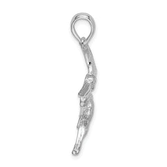 De-Ani Sterling Silver Polished Flying Pelican Pendant