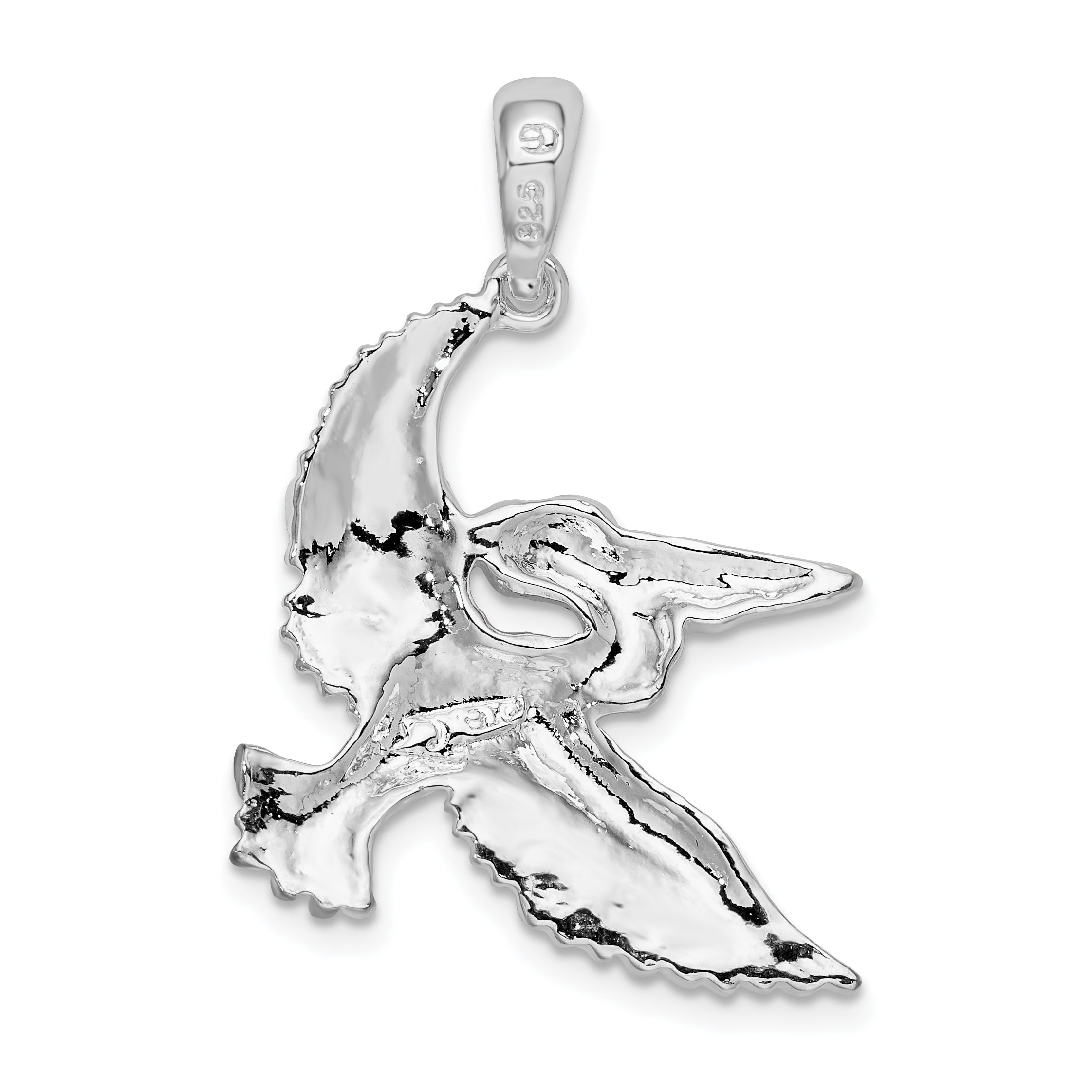 De-Ani Sterling Silver Polished Flying Pelican Pendant