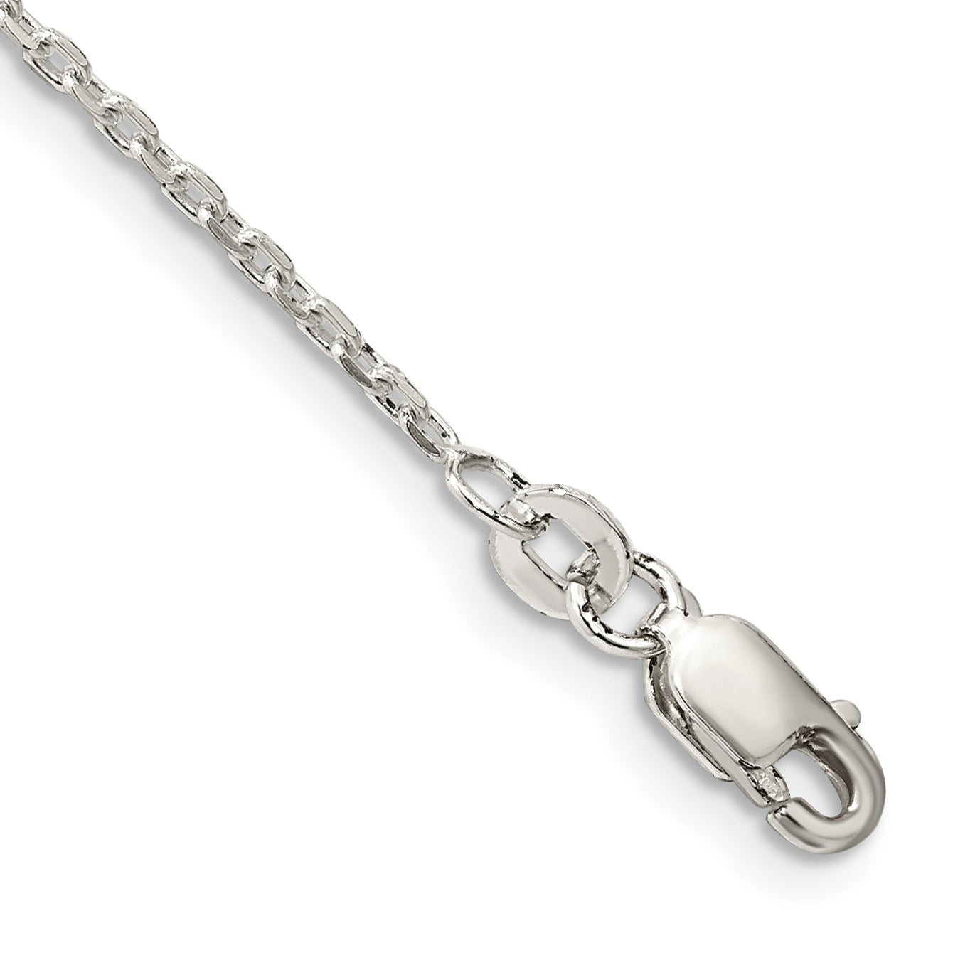 Sterling Silver 1.5mm Beveled Oval Cable Chain