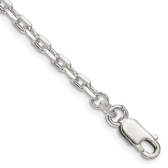 Sterling Silver 3.25mm Beveled Oval Cable Chain