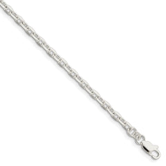 Sterling Silver 3.95mm Beveled Oval Cable Chain