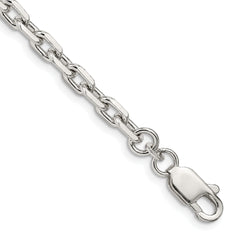 Sterling Silver 4.9mm Beveled Oval Cable Chain