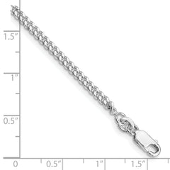 Sterling Silver Rhodium-plated 3mm Curb Chain