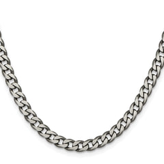 Sterling Silver Antiqued 6mm Curb Chain