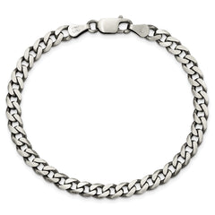 Sterling Silver Antiqued 6mm Curb Chain