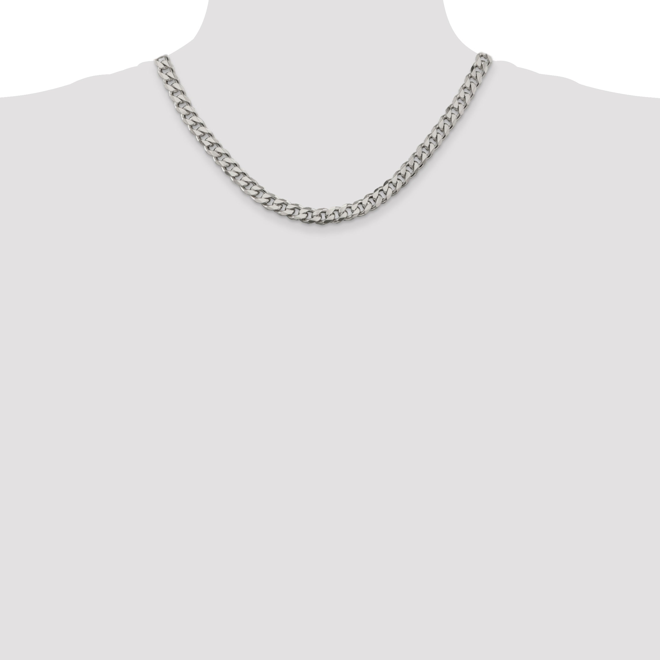 Sterling Silver 8mm Curb Chain