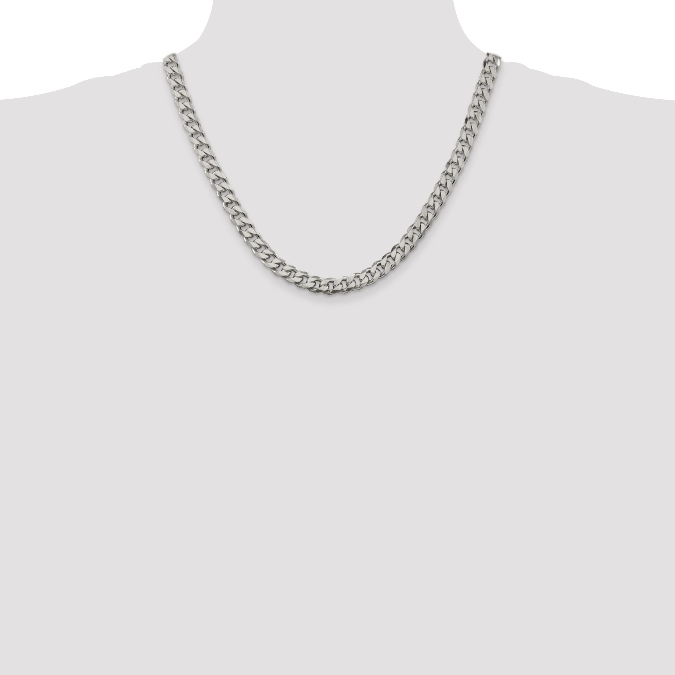 Sterling Silver 8mm Curb Chain