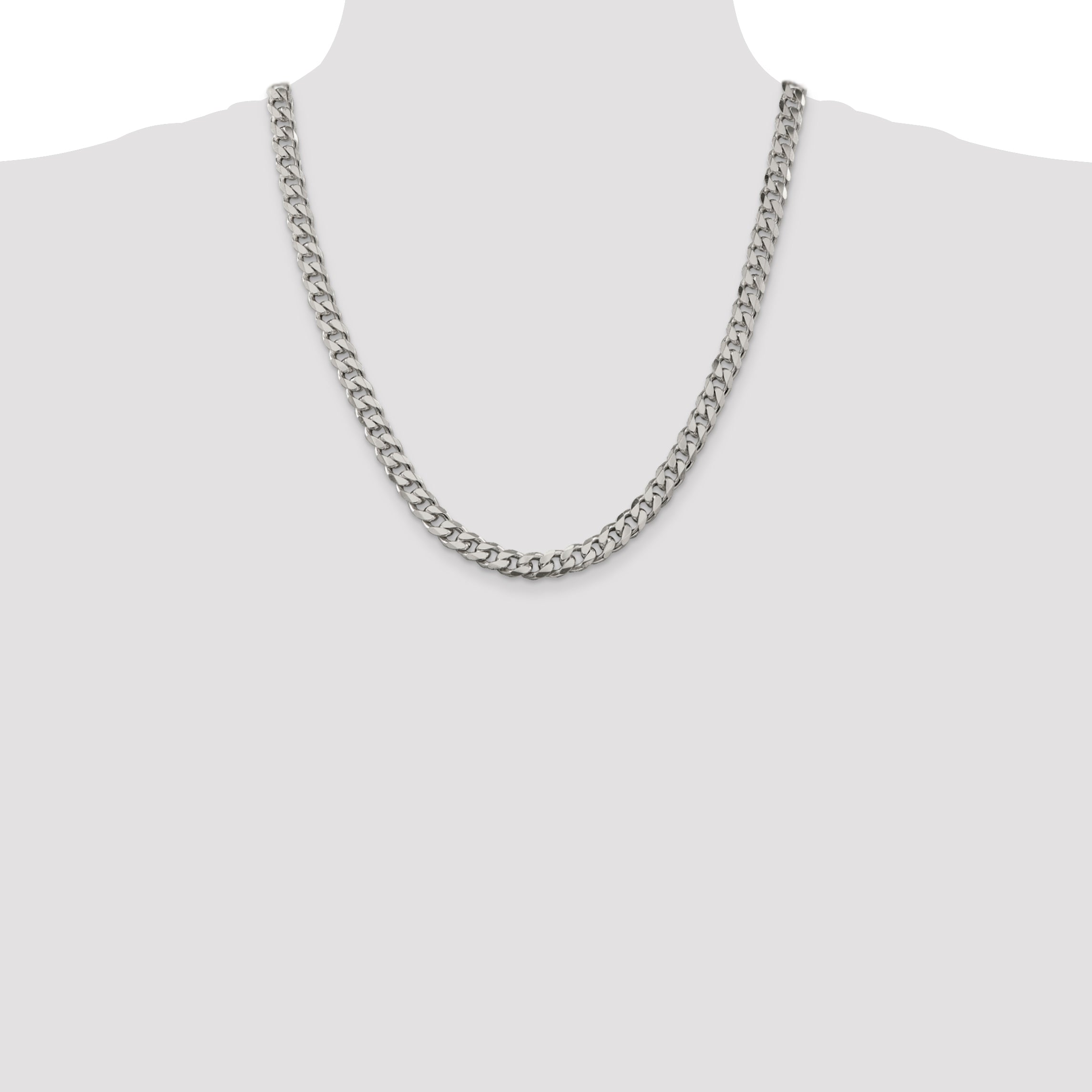 Sterling Silver 8mm Curb Chain