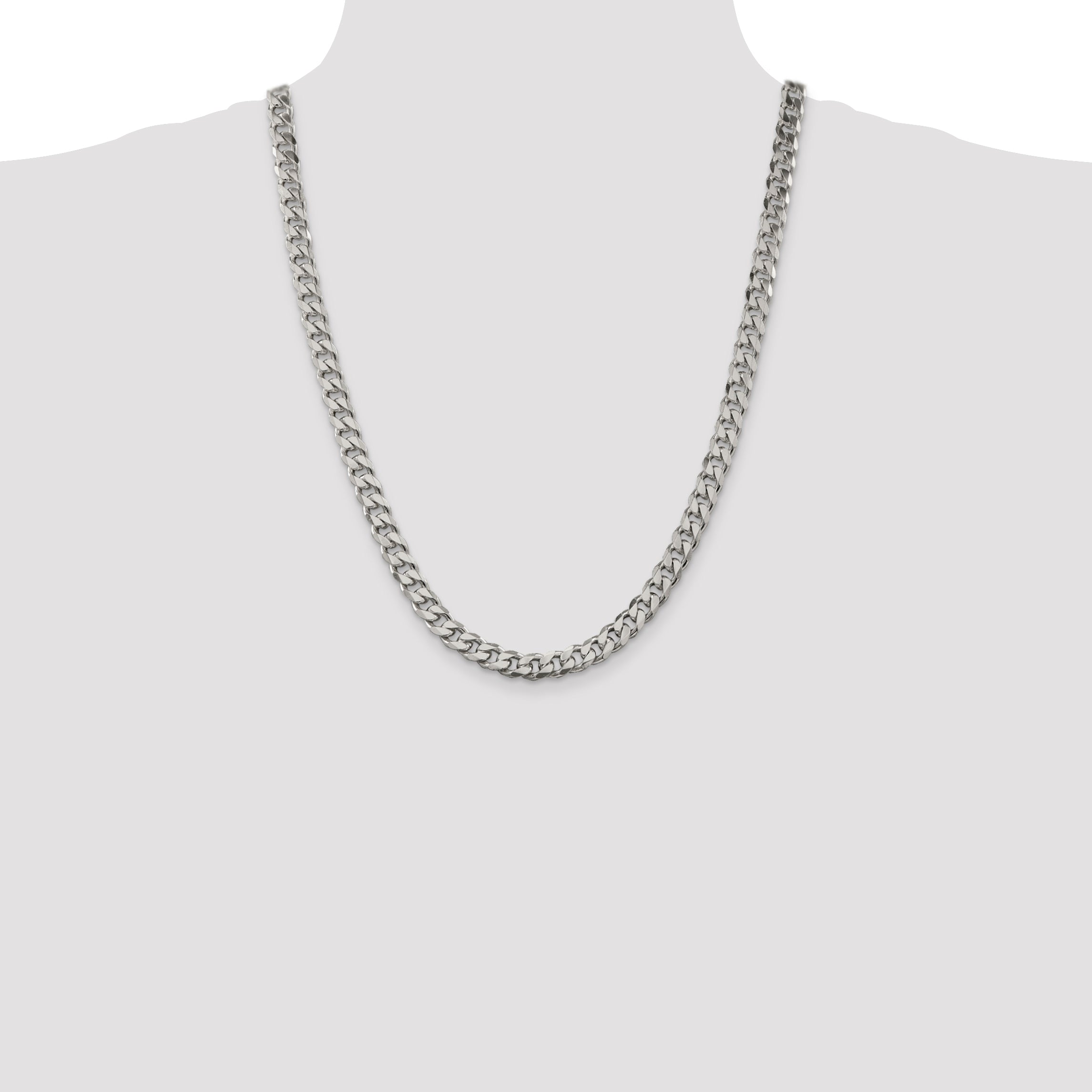 Sterling Silver 8mm Curb Chain