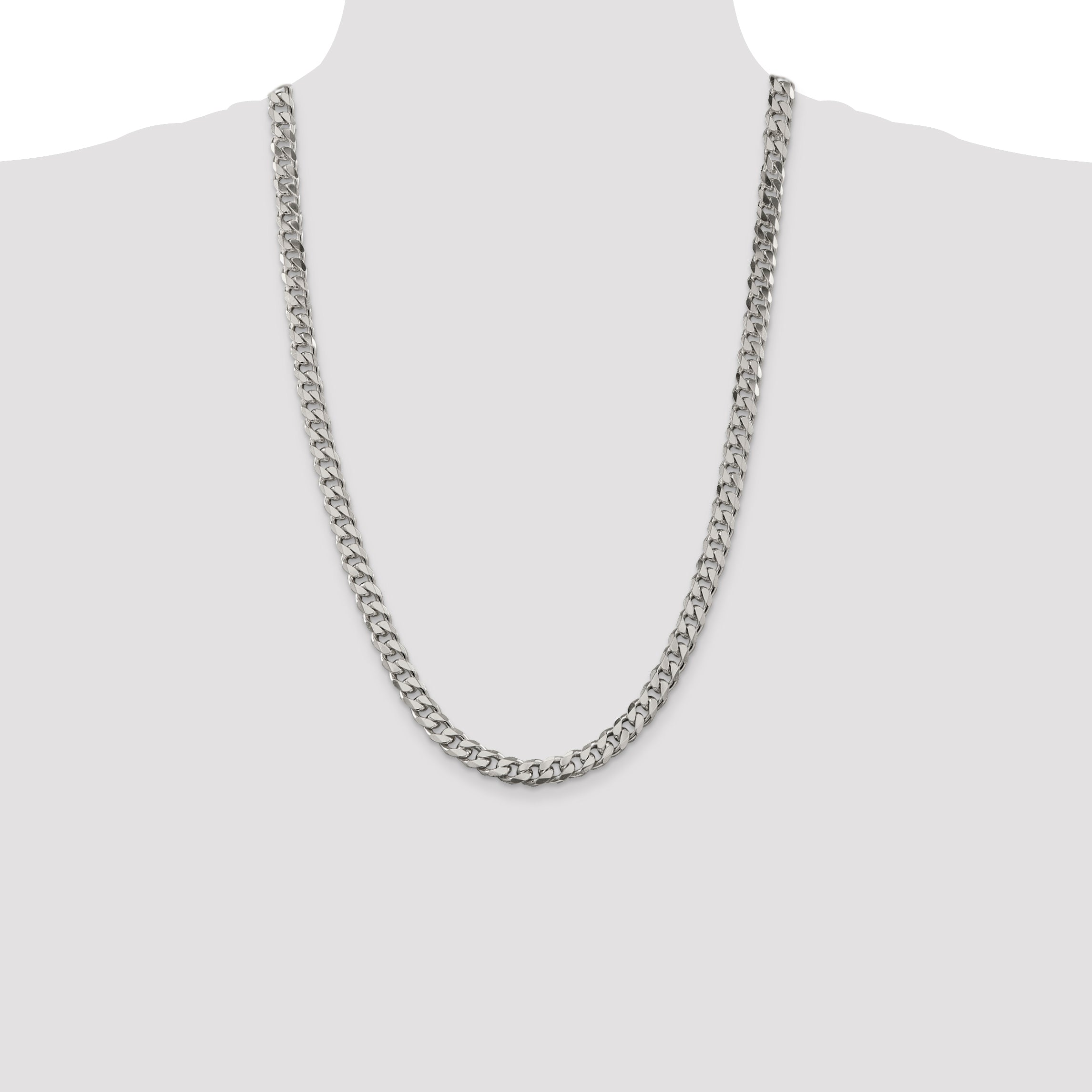 Sterling Silver 8mm Curb Chain