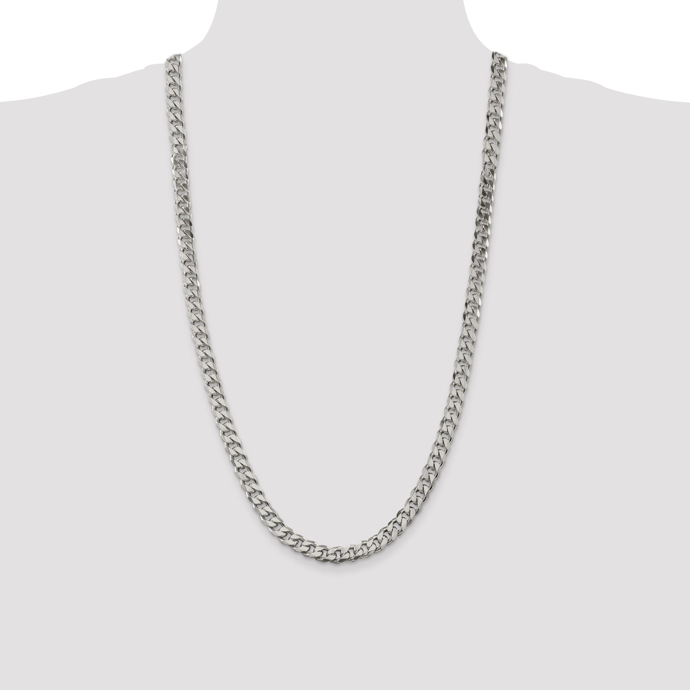 Sterling Silver 8mm Curb Chain